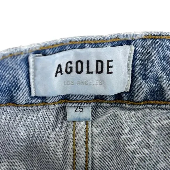 Agolde Reworked 90's Jeans Cinched High Rise Straight 29 New Revival Denim NWT Straight Leg